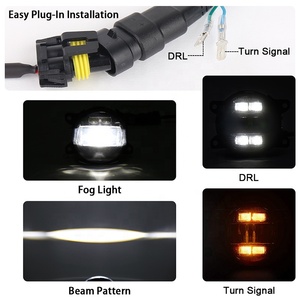 Mikiovovs — antibrouillard Led 3.5 pouces pour voiture, <span class=keywords><strong>feu</strong></span> antibrouillard universel, 12/24v, avec clignotant DRL - Product Image 2