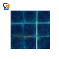 Bordures Sinray en porcelaine imitation métal, surface brillante, antibactériennes, antidérapantes, résistantes à l'usure et aux acides, épaisseur 6 mm
