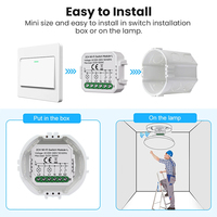 Módulo de Interruptor Inteligente WiFi, Sin Necesidad de Cable Neutro, Relé de Interruptor de 2, 3 y 4 Canales, Neutro Opcional, Compatible con Alexa y Hey Google, 240V 10A