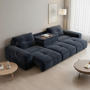 Canapé-<span class=keywords><strong>lit</strong></span> intelligent rétractable en chenille, fonction électrique, tissu <span class=keywords><strong>italien</strong></span> haut de gamme, pour petits salons, design droit - Product Image 1