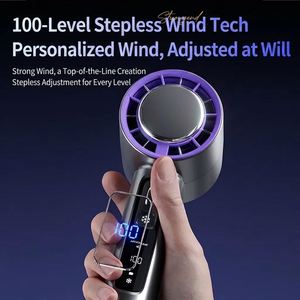 Ventilateur de refroidissement portable Tec Ice Mini avec écran numérique intelligent et 100 réglages de vitesse, idéal pour les voyages en extérieur – Cadeau - Product Image 2