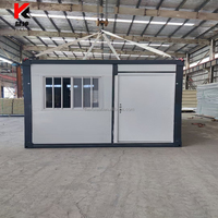 Maison préfabriquée modulaire pliable en panneaux sandwich, certifiée CE, facile à installer, pour secours en cas de tremblement de terre, 20 pieds EPS