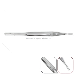 Porte-aiguilles micro à double action avec poignée ronde et mâchoire diamantée, instruments microchirurgicaux dentaires et ophtalmiques, fournisseur en gros - Product Image 2