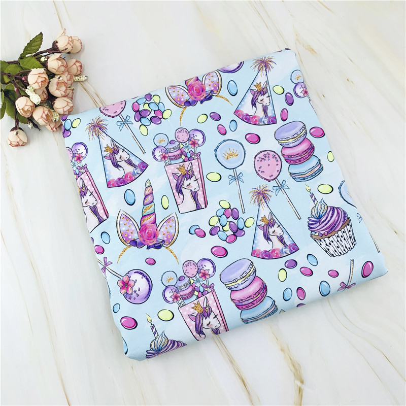 Горячая Распродажа, одежда для малышей, детей, цифровая прямая печать, расческа, хлопчатобумажная ткань из спандекса