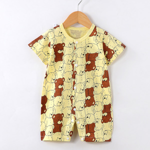 <span class=keywords><strong>Abbigliamento</strong></span> Estivo per Neonati Tutina in Cotone a Maniche Corte Sottile Lavorata a Maglia Casual Fornitura ODM Tutina Stampata per Bambini <span class=keywords><strong>3</strong></span>-<span class=keywords><strong>6</strong></span> <span class=keywords><strong>Mesi</strong></span> - Product Image 2