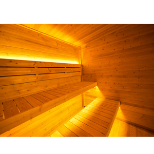 10% de Descuento en Sauna de Madera para Exteriores con Vestuario, Sauna Exterior con Vidrio Panorámico para 6-8 Personas, Spa de Jardín - Product Image 4