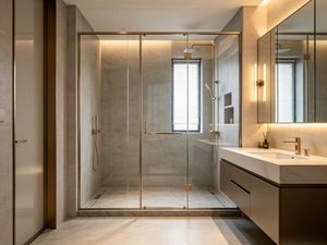 Aluminium <b>Frame</b> Tempered Glass Shower Door Sliding Bathroom Glass Door For Wet Room - Product Image 3