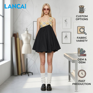 Vestido Casual para Mujer, Ropa de Salón de Lujo, Vestido Sexy con Hombros Descubiertos, Mini Vestido, Proveedores, Fabricante de Ropa DongGuan - Product Image 1