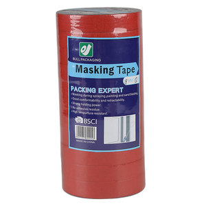 Cinta de Enmascarar de Papel Crepé de Una Cara, Sensible a la Presión, Acrílica, Resistente a Altas Temperaturas, de Grado Superior BULL, para Automoción - Product Image 4