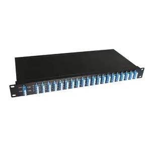 16CH 18CH 1210nm-1610nm Mux Demux 1U raf tipi tipi LC SC konnektörü ile Fiber optik alıcı/verici CWDM