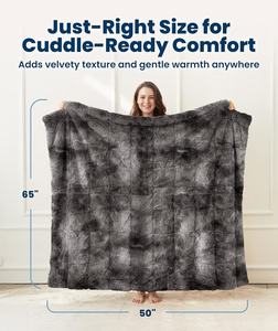 Plaid en fausse fourrure moelleux et chaud pour canapé, lit, sofa, <span class=keywords><strong>couverture</strong></span> moelleuse et douce en <span class=keywords><strong>minky</strong></span>, couvertures en fausse fourrure super confortables - Product Image 5