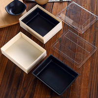 Boîte à sushi en bois de Noël personnalisée, écologique, multicolore, noire, petite, pour sandwich