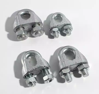 Pince de levage simple en acier au carbone PBL, très polie, malléable, robuste, pour câble métallique, double pince, clips de câble métriques