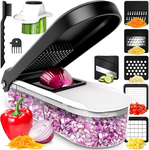 Cortador de Verduras y Mandolina de Alta Resistencia con 2 Cuchillas; Cuchilla de Acero Inoxidable 304; Cortador de Alimentos Profesional para una Preparación Rápida de Comidas - Product Image 1