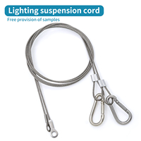 Support d'installation réglable pour luminaires en acier inoxydable 304 de qualité aéronautique avec câble de suspension sécurisé