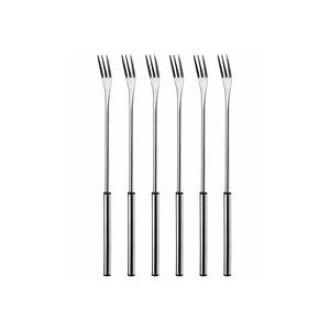 Nouvelles fourchettes à fondue au fromage chromées, lot de 6, en acier inoxydable, manche long, pour faire fondre et servir le fromage - Product Image 1