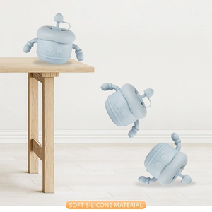 Hercules bébé Silicone formation tasse étanche Portable enfant en bas âge Sippy tasses antidérapant poignée tout-petits paille bouteille d'eau alimentation - Product Image 4