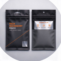 Sachets plats recyclables personnalisés pour cosmétiques et outils de maquillage, avec fermeture éclair et fenêtre, en Mylar