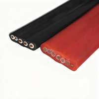 Câble plat en cuivre et caoutchouc 450/750V, tailles 6mm-35mm, multi-conducteurs, flexible, ignifuge, résistant à la traction, pour ascenseur