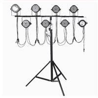 Projecteur de scène LED pour concert en extérieur, avec trépied et lentille Fresnel, idéal pour l'éclairage de fête et d'événements (effet Derby)
