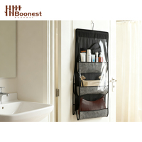 Organisateur de sacs à main suspendu robuste 80g à 6 poches, sac de rangement double face en PVC transparent, cintre pliable personnalisé pour sacs