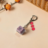 Wholesale BT21 Keycap Keychain Jin JK V RM J-hope Jimin Suga Acrylic Lighting Keyboard Keychain Kawaii Btis Keycap Keychain