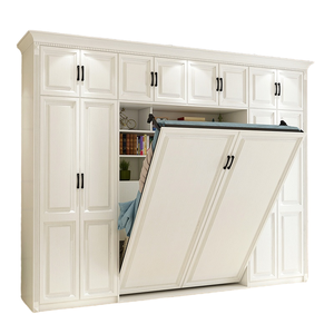 Tùy Chỉnh Hiện Đại Hidden Murphy Gấp Tường Giường Đôi Nữ Hoàng Vua Kích Thước Với Tủ Quần Áo Tiết Kiệm Không Gian Thiết Kế - Product Image 1