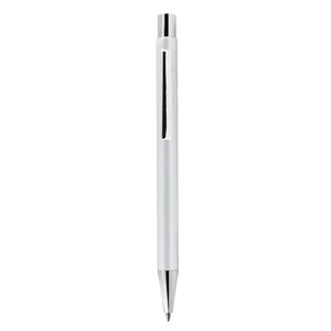 Penna a Sfera in Metallo Argento Opaco in Alluminio, Larghezza di Scrittura 0.7/1.0mm, Penna Promozionale Sportiva Originale con Corpo in Plastica - Product Image 3