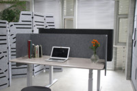 Ofisolution 100% Polyester Écran de bureau en forme de U Cloison acoustique de bureau pour bureau
