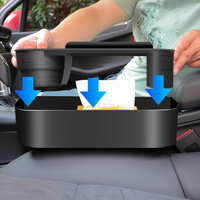 Nouvel organisateur de remplissage de siège latéral de Console de voiture de grande capacité, boîte de rangement de siège de voiture, rangement de voiture universel pour le maintien de tasse automatique