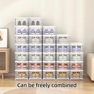 Simple <b>Plastic</b> Desktop Drawer Organizer Cosmetic <b>Display</b> Organizer Storage Vertical Desktop Shoe Storage <b>Box</b> Cabinet Household - Product Image 3