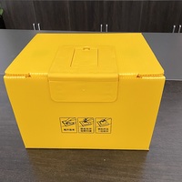 Bacs de rangement en plastique ondulé jaune de haute qualité 12mm d'épaisseur boîte d'expédition logistique recyclée coupe moulage traitement PP