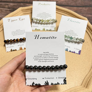 Cristal de guérison hommes soulagement du Stress anxiété Yoga 8mm oeil de tigre Agates Bracelet en Quartz Rose pour femmes bijoux énergétiques - Product Image 2