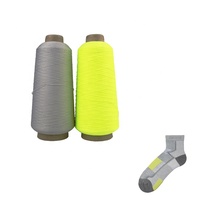 Vente en gros de fil de cordon en nylon 100% texturé à tricoter teint en cachemire fil à coudre en polyester coloré fil à broder brut recyclé