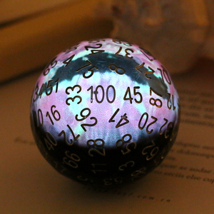 Dados de Resina de 50 mm, D100, Azul y Rosa, con Logotipo Personalizado para D&D, Dados de Monstruo, Rodillo de Dados de 100 Caras, Juego de Rol Poliedrico - Product Image 3