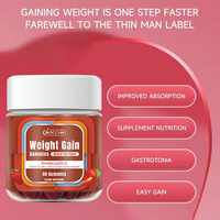 Gummies pour la prise de poids Créatine monohydrate Gain de masse corporelle complet Soutien musculaire Santé digestive Aliment pour adultes Marque privée