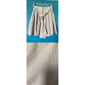 Shorts <span class=keywords><strong>en</strong></span> <span class=keywords><strong>lin</strong></span> 100% pour femmes, taille haute, élégants, décontractés, fermeture éclair, poches, coupe régulière, anti-froissement, lavage à l'eau de Javel - Product Image 6