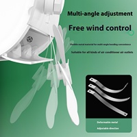 Déflecteur de vent universel pour climatiseurs fendus monté sur ventouse Anti-Direct Blowing Wall AC Dredger Air Outlet Wind