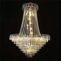 Lustres LED en cristal acrylique de luxe européens, grands lustres pour les lieux de mariage, les hôtels, les salons, décoration de plafond, luminaire suspendu