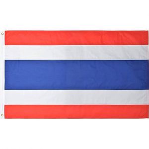 ธงชาติไทย ผ้าโพลีเอสเตอร์ ทนทาน ขนาด 3x5 ฟุต เย็บสองชั้น สำหรับตกแต่ง ขายส่ง - Product Image 1