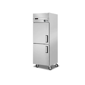 Compatible 2-Door Vertical Side-by-Side <b>Freezer</b> Stainless Steel Air-Cooled Kitchen Refrigerator D0.5L2F Kitchen <b>Freezer</b> 2 Doors - Product Image 1