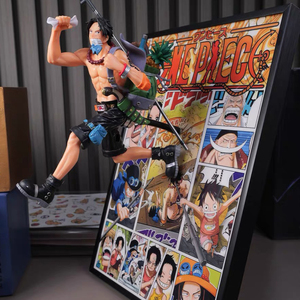 Un pezzo Luffy Ace Sabo tre fratelli giappone Anime Figure Decorative Figure Figure collezione 3D Stereo pittura statua - Product Image 5