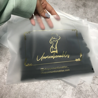 Sac en plastique transparent KALEE Opp PE pour T-shirt, style mode/luxe, impression offset personnalisable, fermeture éclair, biodégradable, recyclable