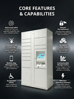 Système de casier intelligent 24h/24 et 7j/7 pour la livraison de colis en intérieur avec code QR OTP pour immeuble résidentiel et appartement - Armoire à colis intelligente
