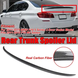 สปอยเลอร์หลังคาร์บอนไฟเบอร์แท้ P/M4/PSM F10 F18 สำหรับติดตั้งท้ายรถยนต์ BMW F10 F18 M5 ซีรีส์ 5 ปี 2011-2017 - Product Image 1