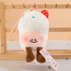 Custom Mini Dessert Plush Keychain, Bulk Promotional Gift Toys with Custom Logo, Low MOQ Soft Plush <b>Keyring</b> for Events - Product Image 6