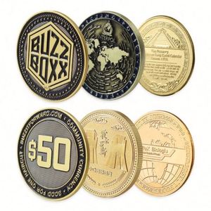 Moneda de desafío personalizada de cobre y latón, en bruto, con estampado metálico pulido en caliente - Product Image 2