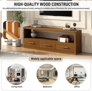 Mueble de TV Moderno con Amplio Espacio de Almacenamiento, Tres Cajones Ajustables, Superficie Espaciosa, Compatible con Televisores de 65+ Pulgadas - Muebles para Sala de Estar - Product Image 5