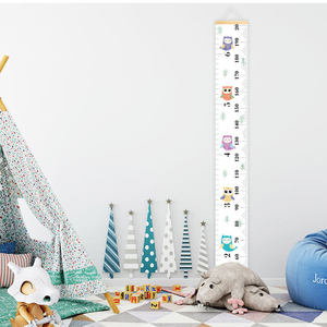 Trẻ em tăng trưởng biểu đồ có thể tháo rời tường Băng gỗ khung vải vải Chiều cao đo lường Cai Trị - Product Image 2