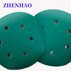 ZHENHAOプレミアムグリーンフックとループサンディングディスク穴付き40 # ~ 600 # グリットアルミニウム木材/金属研磨 & 仕上げ用 - Product Image 3